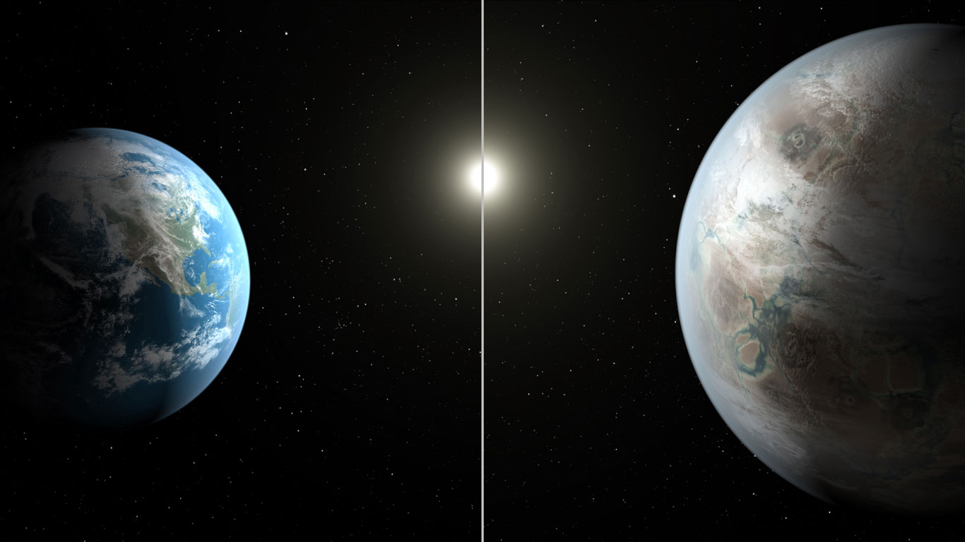 Erde und Kepler-452b