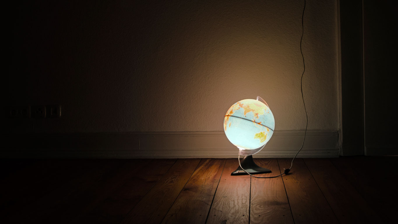 Globus als Lampe